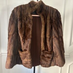 Vintage Mink Jacket w stand collar.